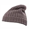 Luxury Cashmere/ Wool/ Merinos Brown Beanie Hat