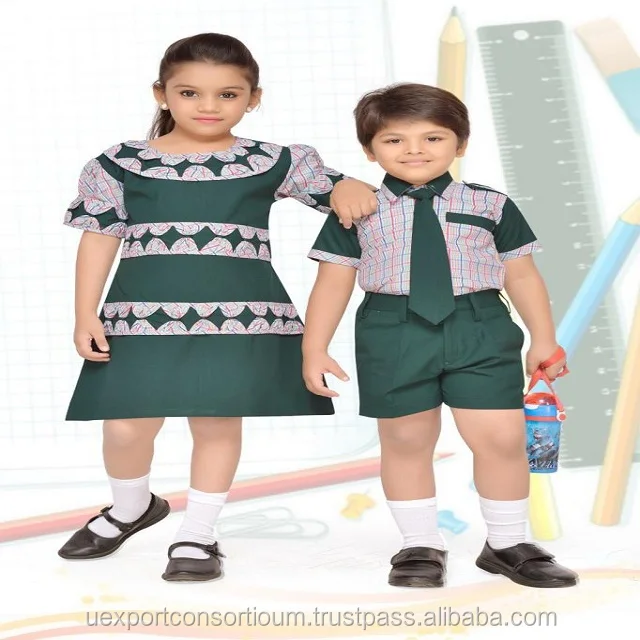 Custom Design Best Quality Soft Cotton Kids Clothing School Uniform