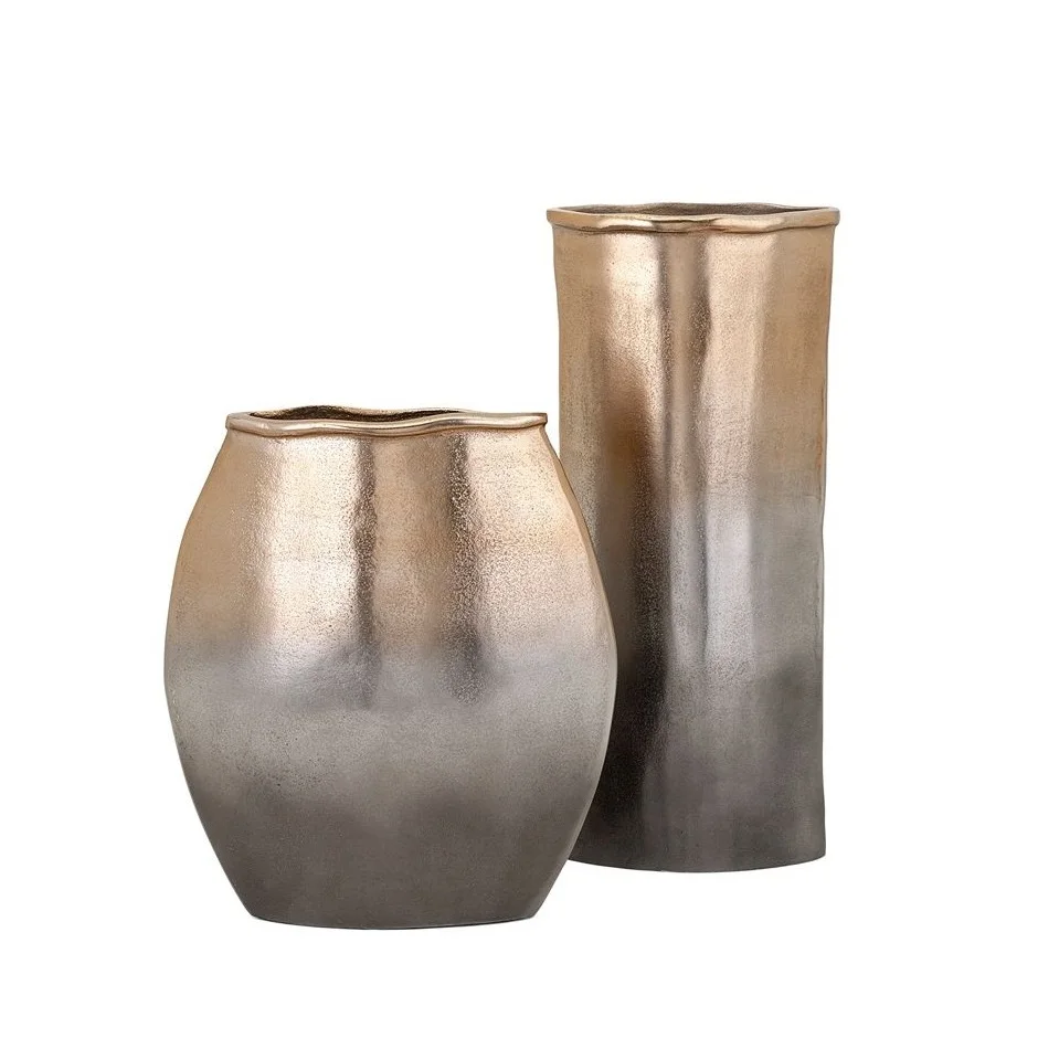 Metal Fancy Flower Vase Superior Quality Handmade Designer Luxury Flower Pot Classic Designer