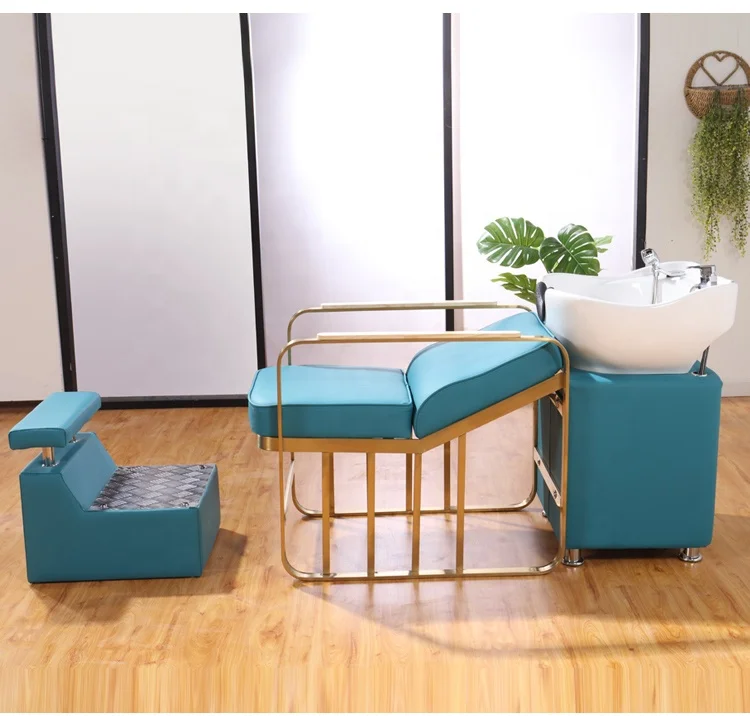 Great Foshan Factory Most Popular Fancy Design Comfortable Hair Chair Salon Furniture Bed Salon Shampoo Bowl And Chair