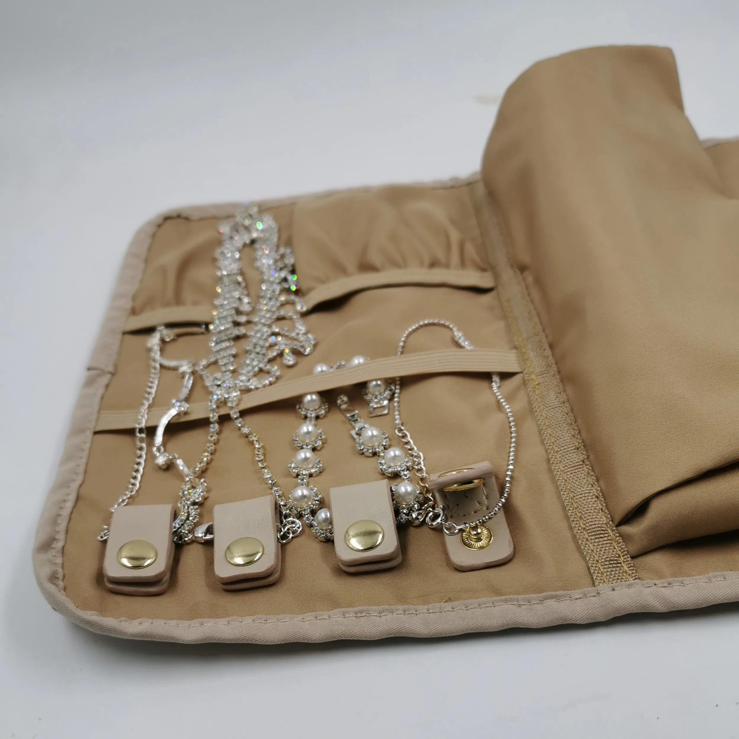 Fashion Jewelry Carrying Case Portable Jewellery Roll Up Bag New