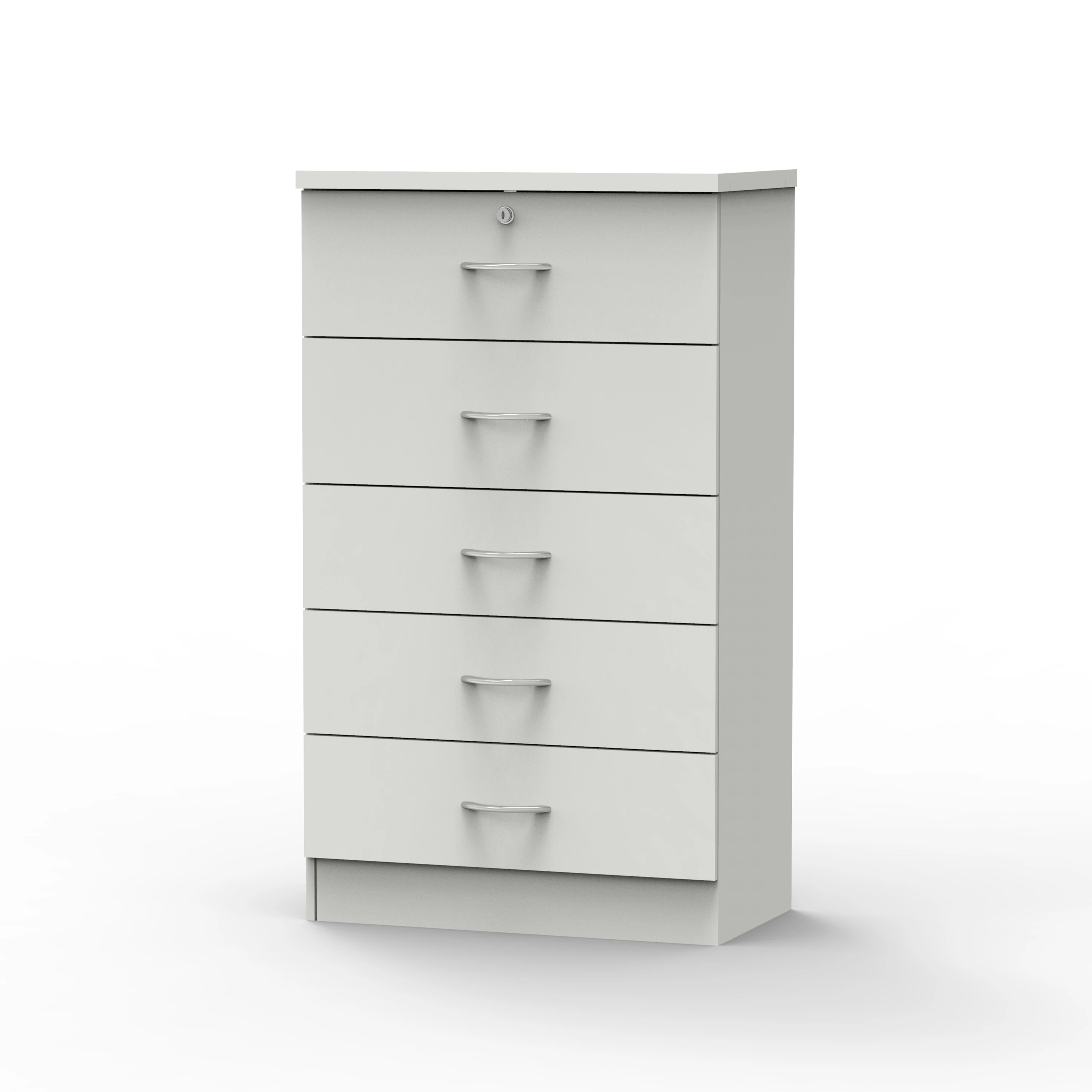 Chest Of Drawer 5 Drawer With Lock Thick Board On Top Bedroom Living