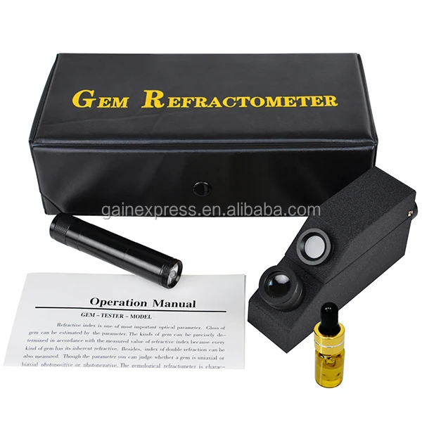Gemology Gemstone Gem Refractometer W/ Monochromatic Light Filter