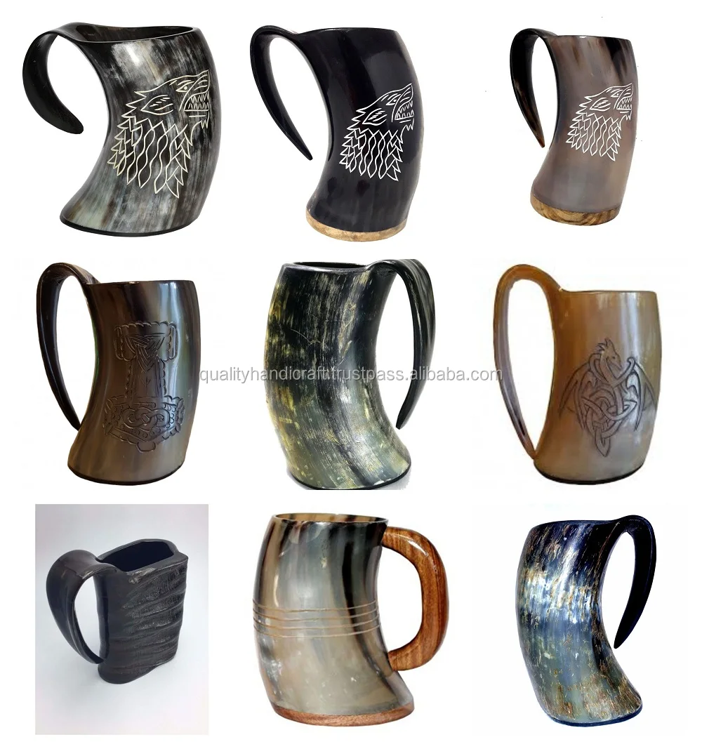 Viking Drinking Horn Mug 20 Oz Tankard For Beer Mead Medieval Inspired