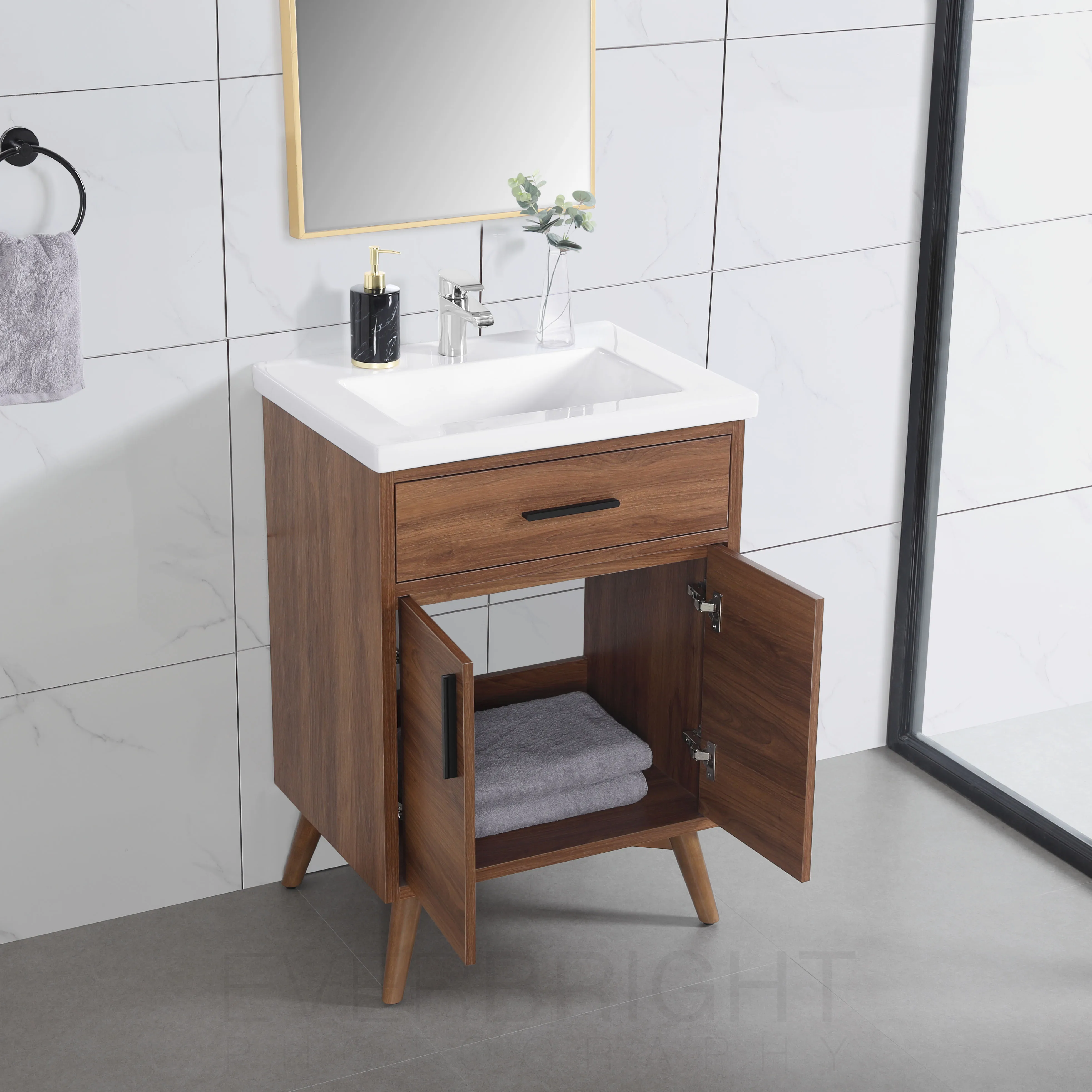 Hot Selling Simple Bathroom Vanity Wooden Vanities With Sink Basin High Quality Best Price Fast