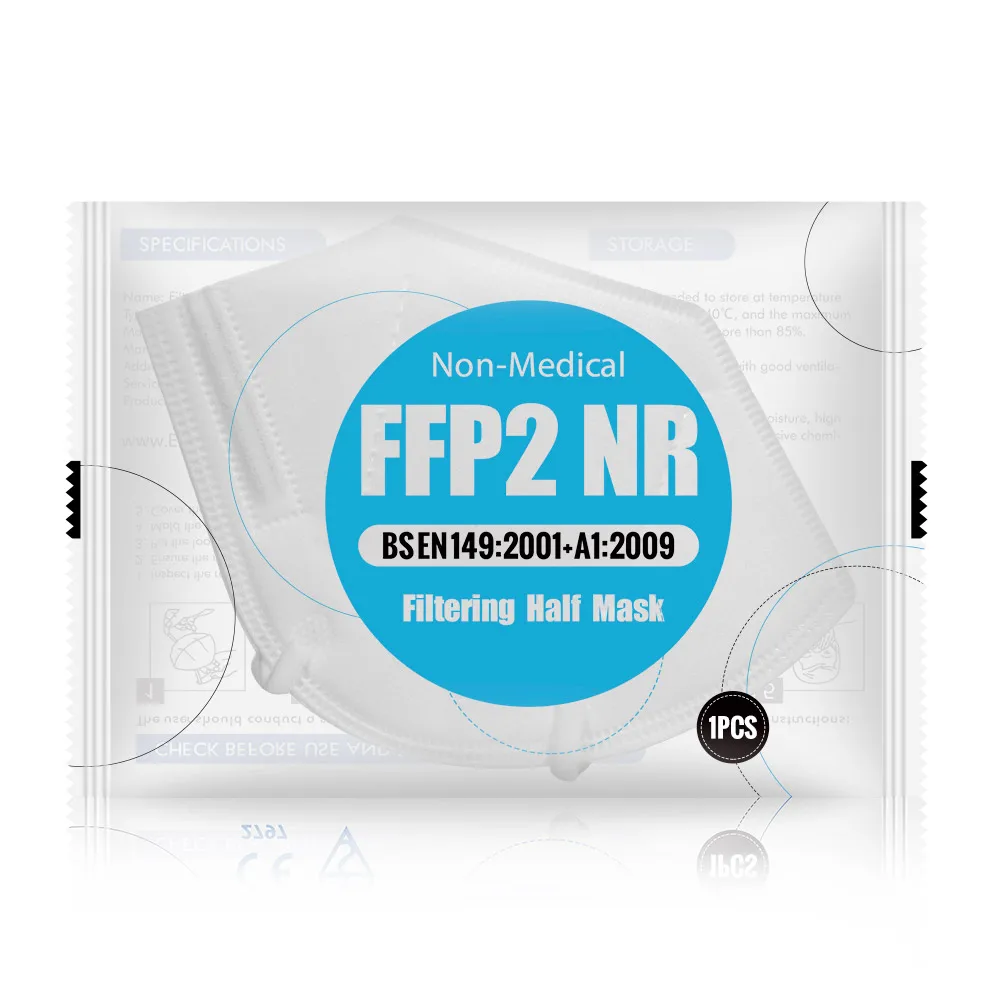 
FFP2 Face Mask Particulate Filter Respirator FFP2 Dust Mask CE Approved Disposable Mask Earloop Filter FFP2 NR 