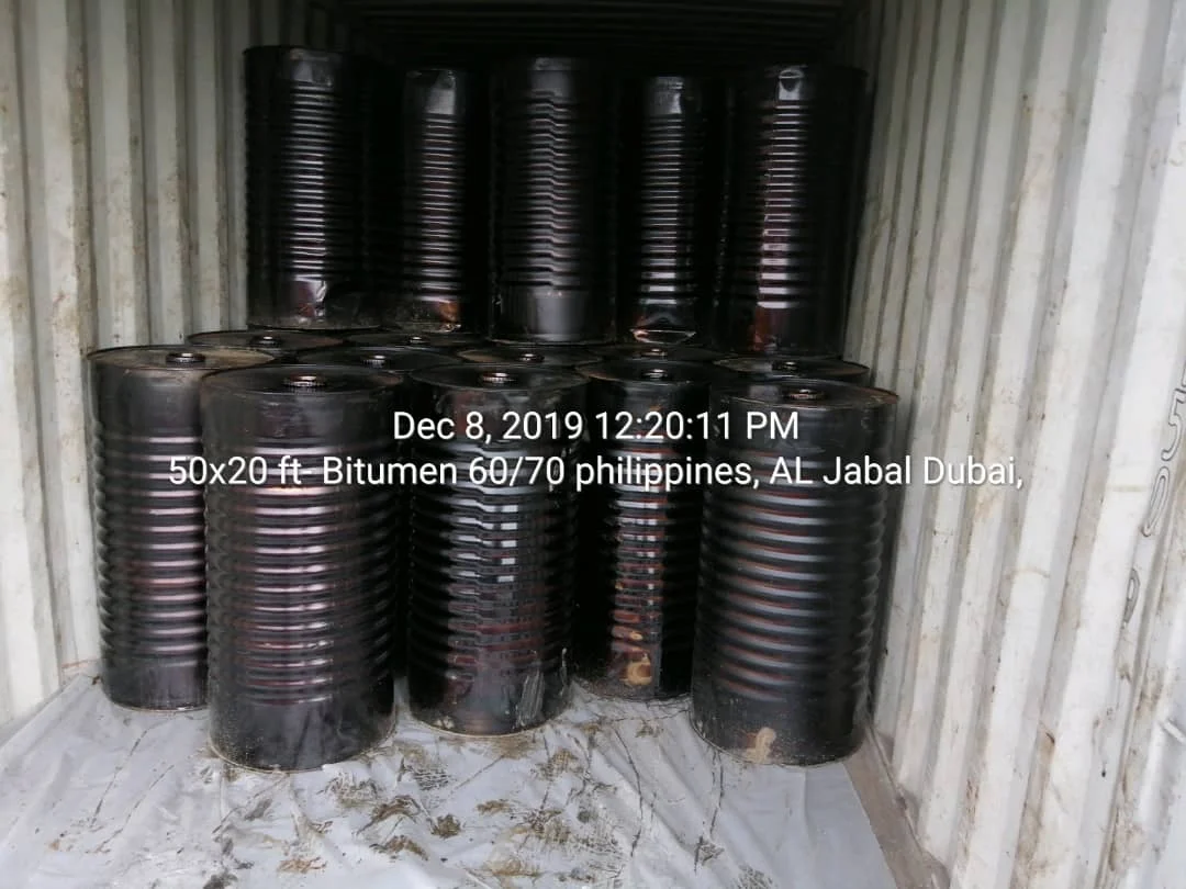 Bitumen 60/70 Packed In 180kg New Steel Drums Asphalt Production