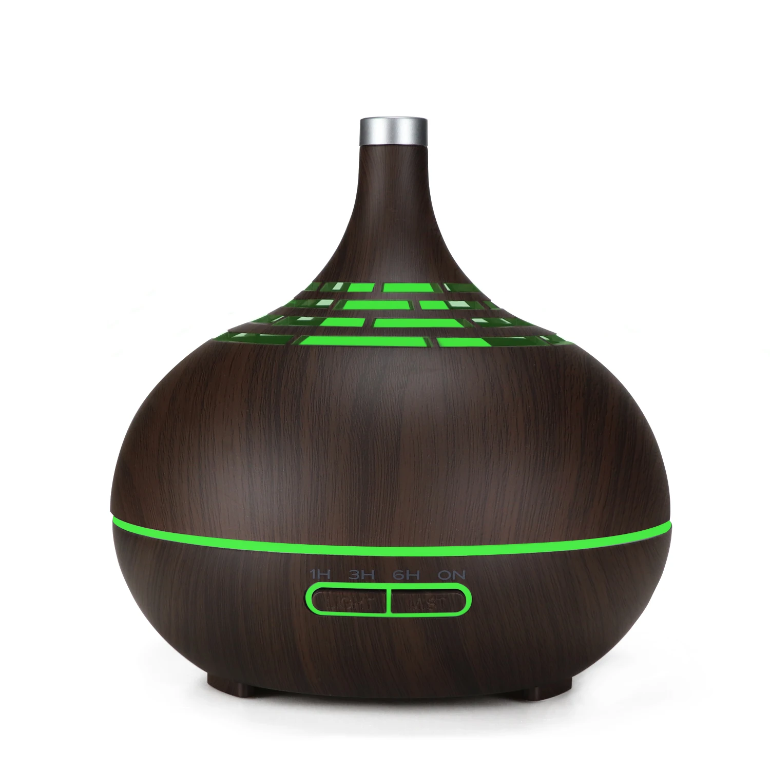 400ml Wood Grain Ultrasonic Cool Mist Humidifier, Diffuser for essential oils, 7 Color LED Lights aroma oil diffuser