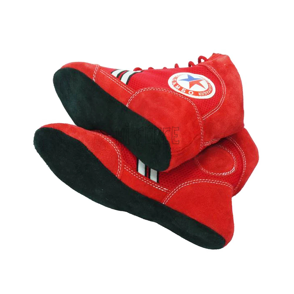 High Quality Suede Leather Russian Sambo Shoes Grappling Wrestling