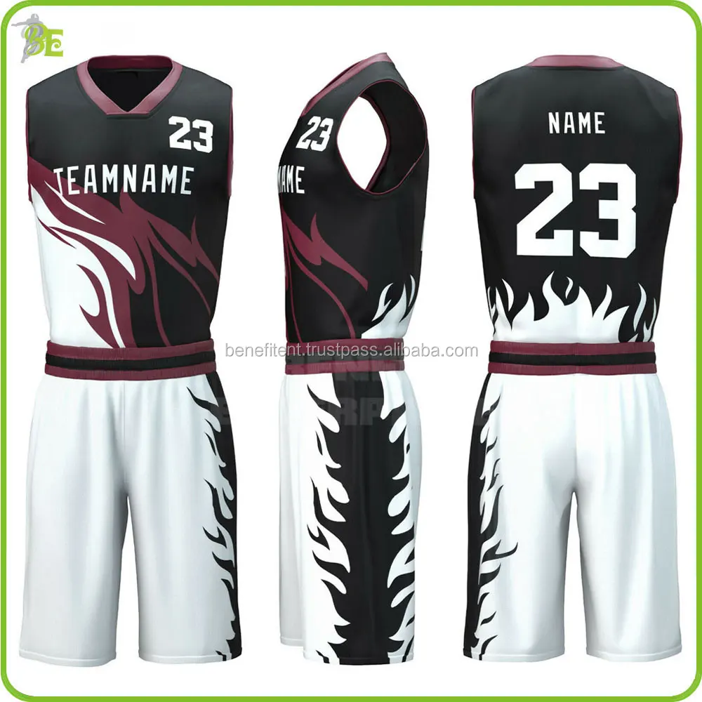 100% Polyester Custom Made Basketball Jersey Set