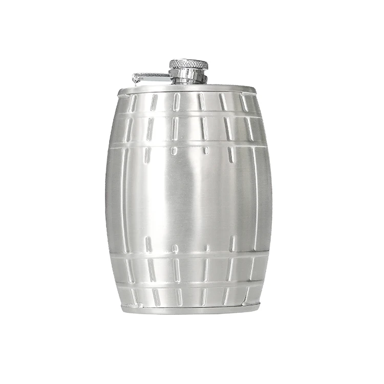 304 Stainless Steel 6oz Barrel Shape Hip Flask Buy Barrel Shaped