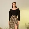 Professional Design Fall Season V Neck Black Loose Shirt Ladies Tops Dolman Long Sleeves