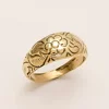 Simple Look Ring Beautiful Design Adjustable Cheap Light Weight Plane Natural Brass Material Brass Ring