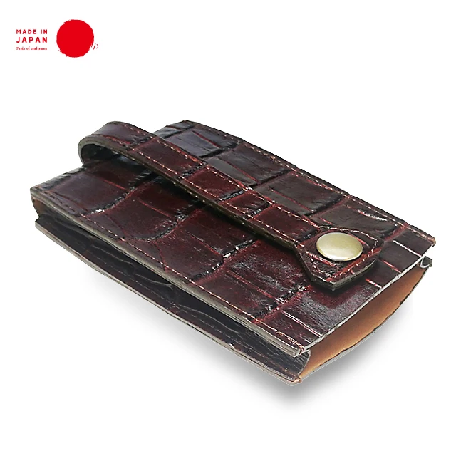 
Key Holder made in Japan with Crocodile Embossed Genuine Leather 