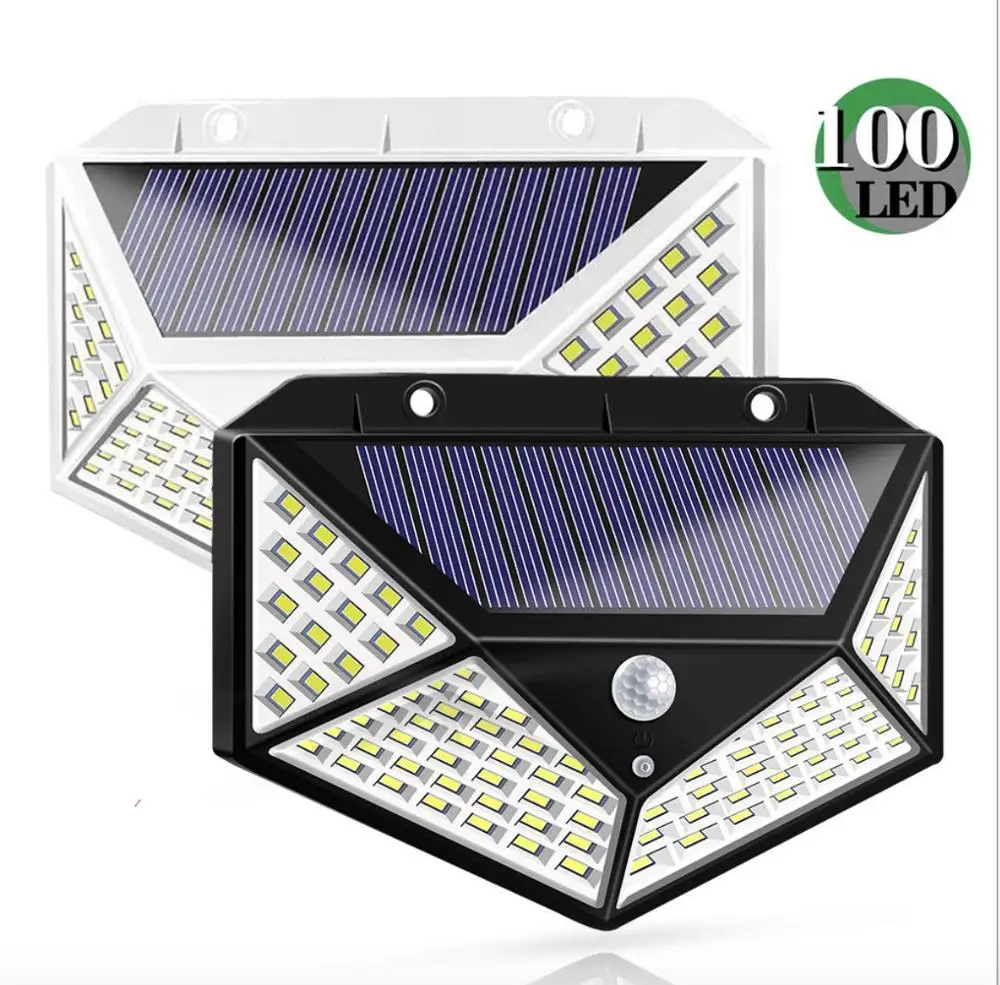 Best Sale Amazon China Supplier Waterproof 100LED Solar Motion Sensor Security Lights Outdoor Wall Power Garden Light