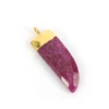Faceted Dyed Ruby Horn Drop Tusk Tooth Pointed Spike Pendants With Electroplated Gemstone Charms