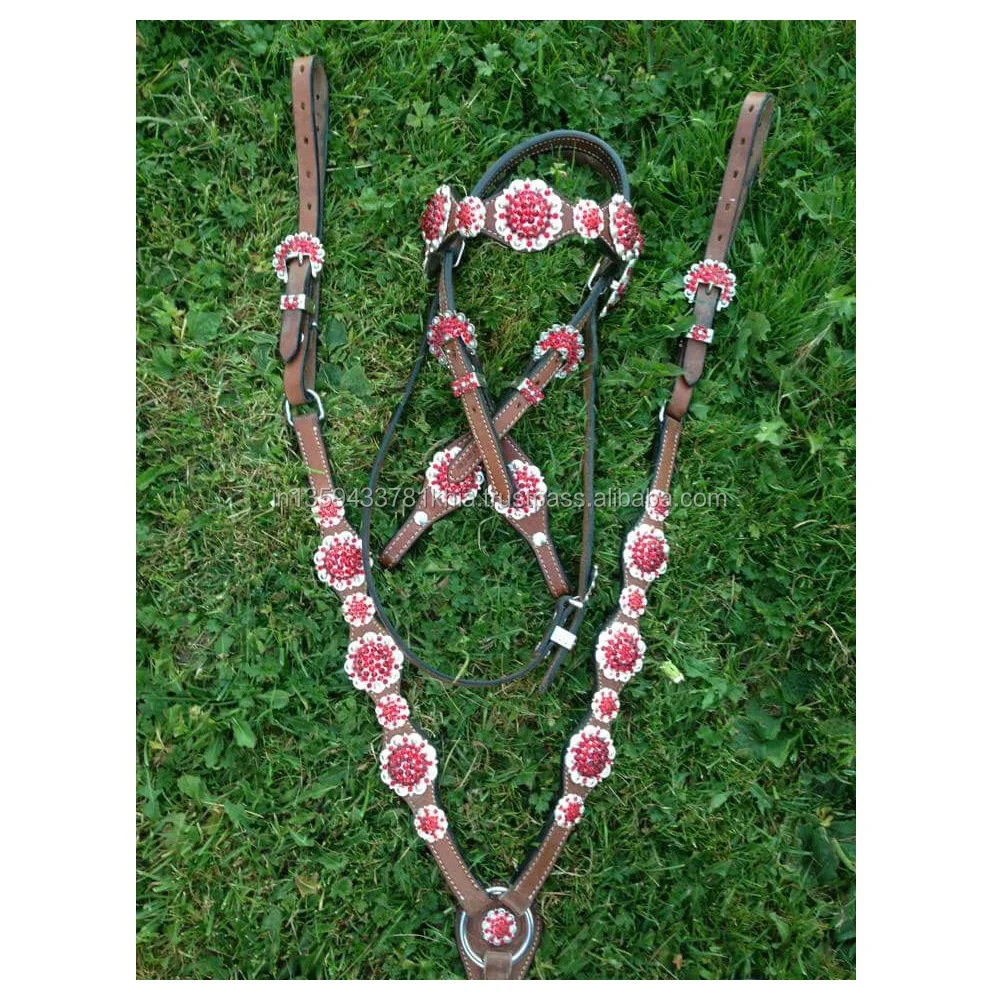 Breastplate With Conchos Western Tack Set With New Style Crystal