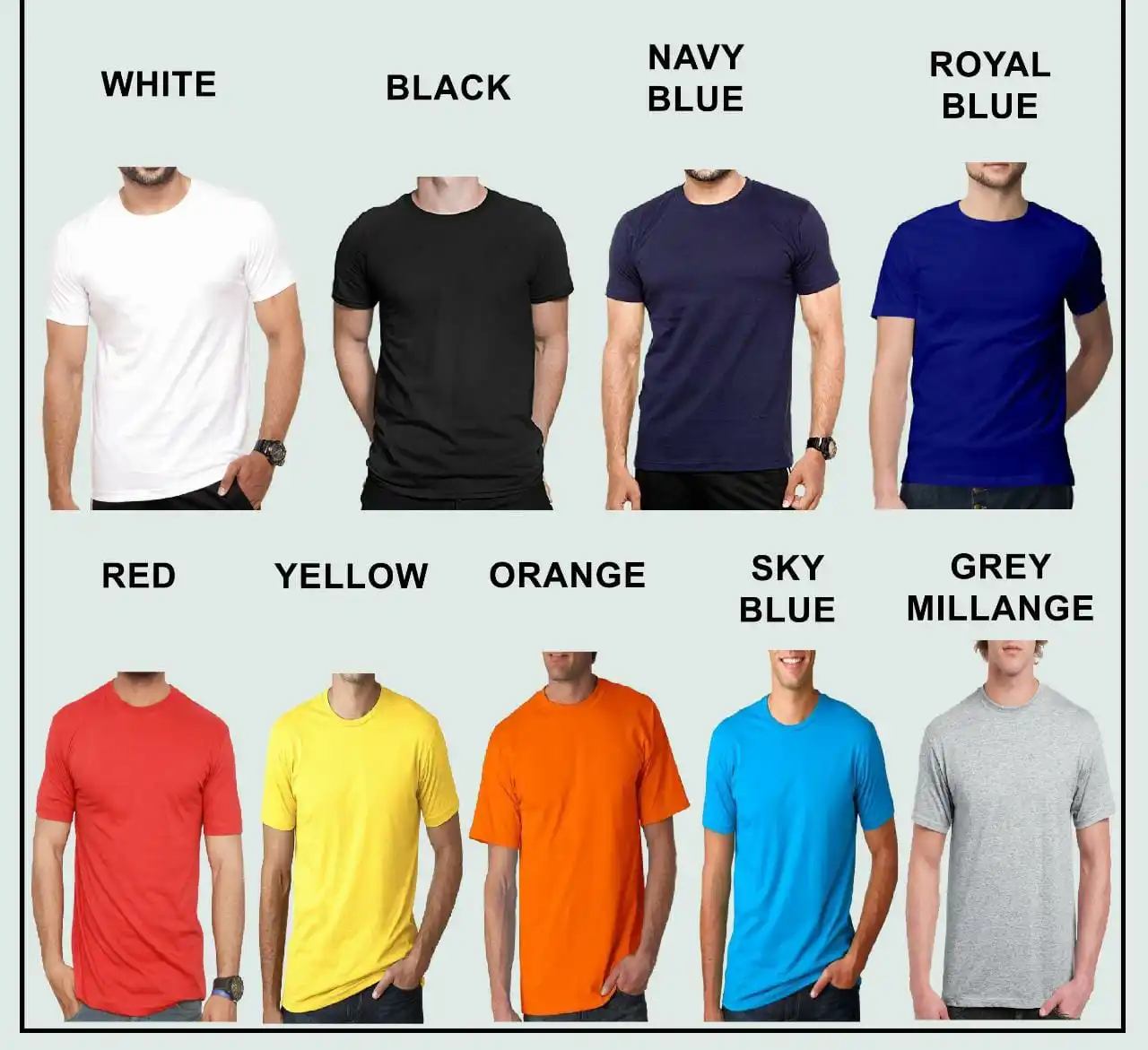 Men's T-shirt Made Of 100% Cotton Premium Quality With Printed Solid ...