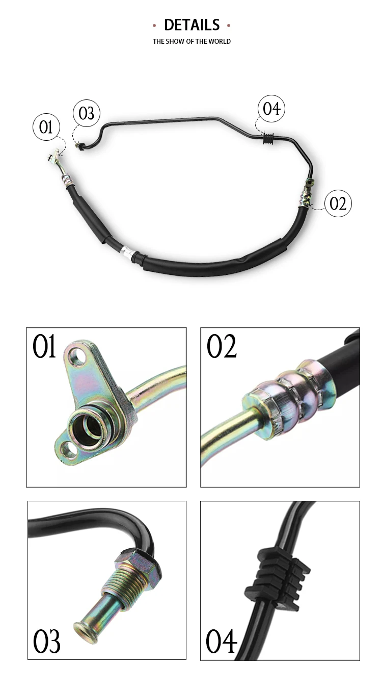 High Power Steering Pressure Hose Line Assembly Ps Hose Power Steering