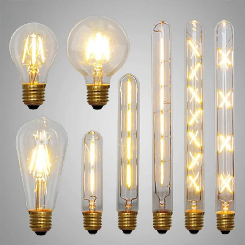 St64 LED 4W Retro Edison Light Bulb E26 E27 BASE ST21 LED Filament Light Bulb 2700 K