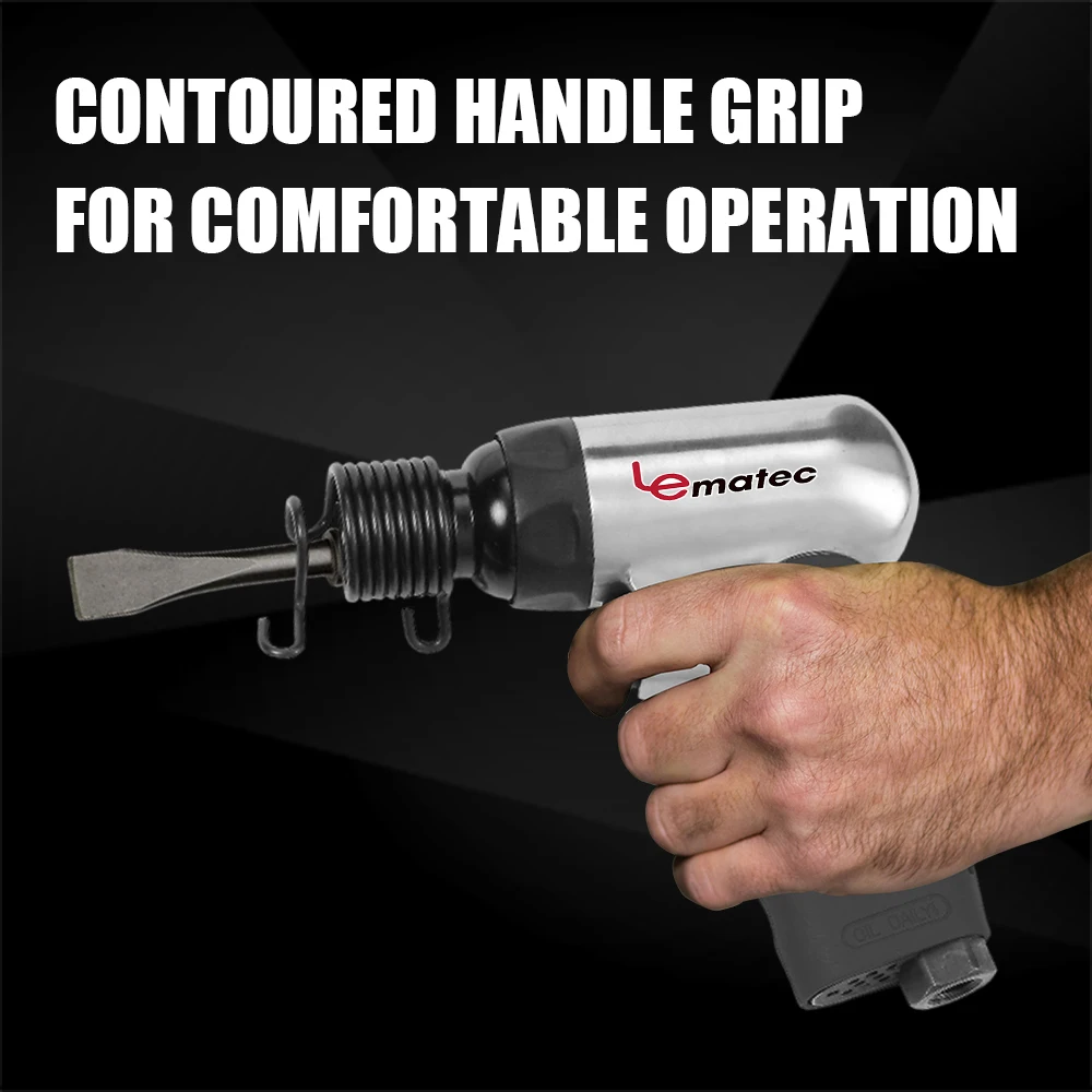 Air Chipping Hammer Gun Hex/round Shank With 4pc 125mm Chisel 4300 Bpm Pneumatic Tool Excavator