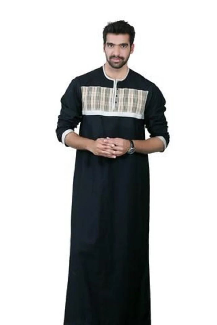 Cotton Islamic Men Robe Men's Saudi Arabian Design Long Thobe Clothing ...
