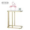 SWT Modern Simple Small Metal Sofa Side Table Marble Coffee Table Square C Table