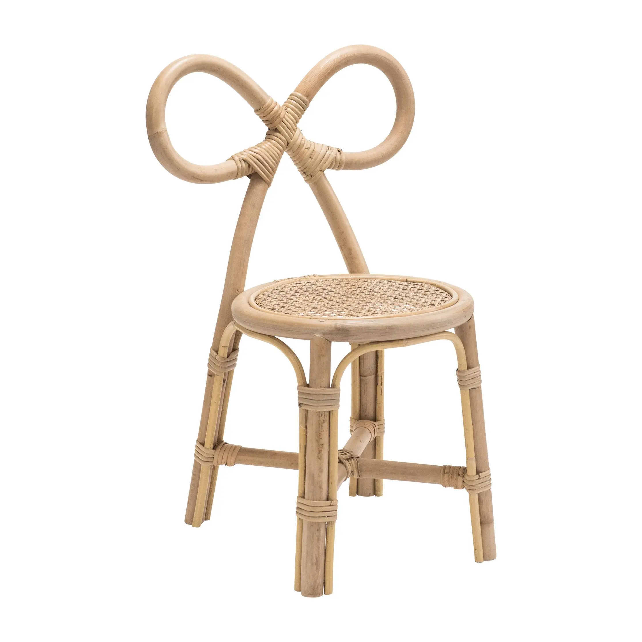 High Quality Durable Rattan Baby Chair High Fashionable Wooden Kid