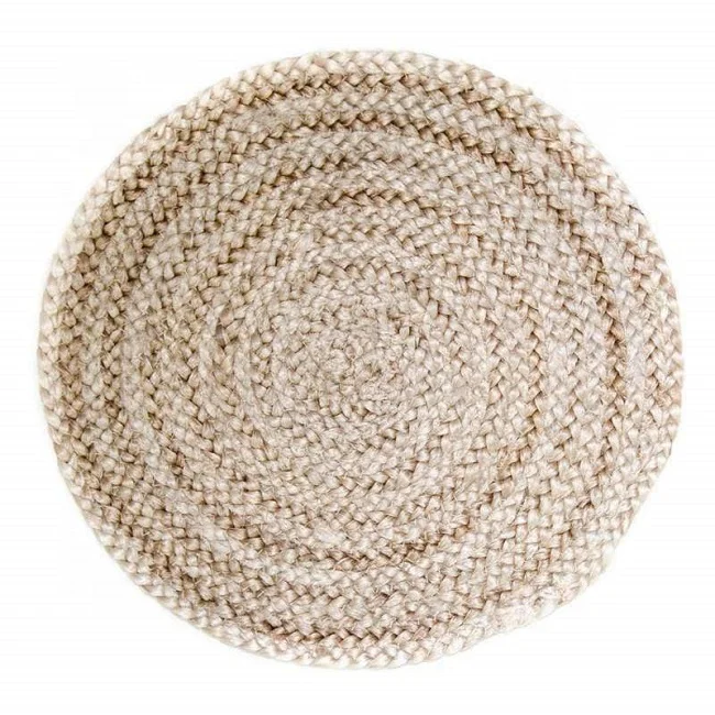 Natural Color Jute Placemat New Design Dinner Set Round Woven Placemats
