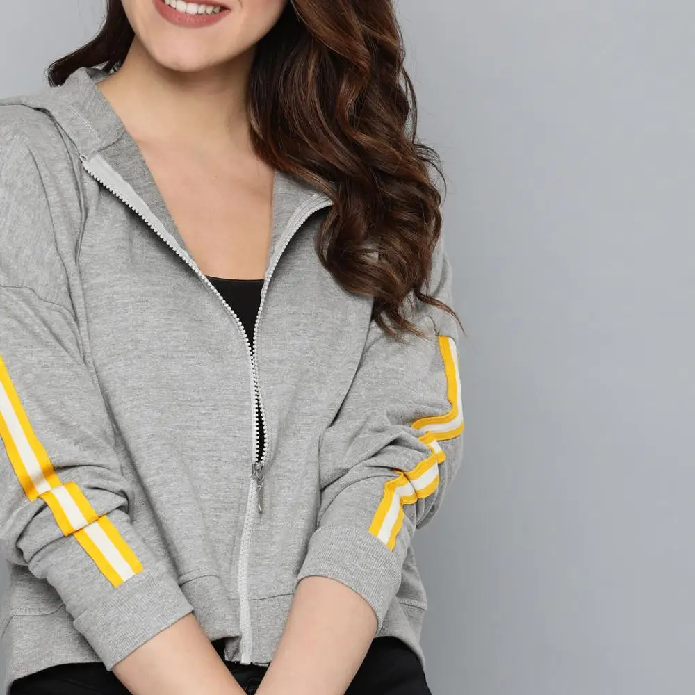 womens cropped zip up hoodie