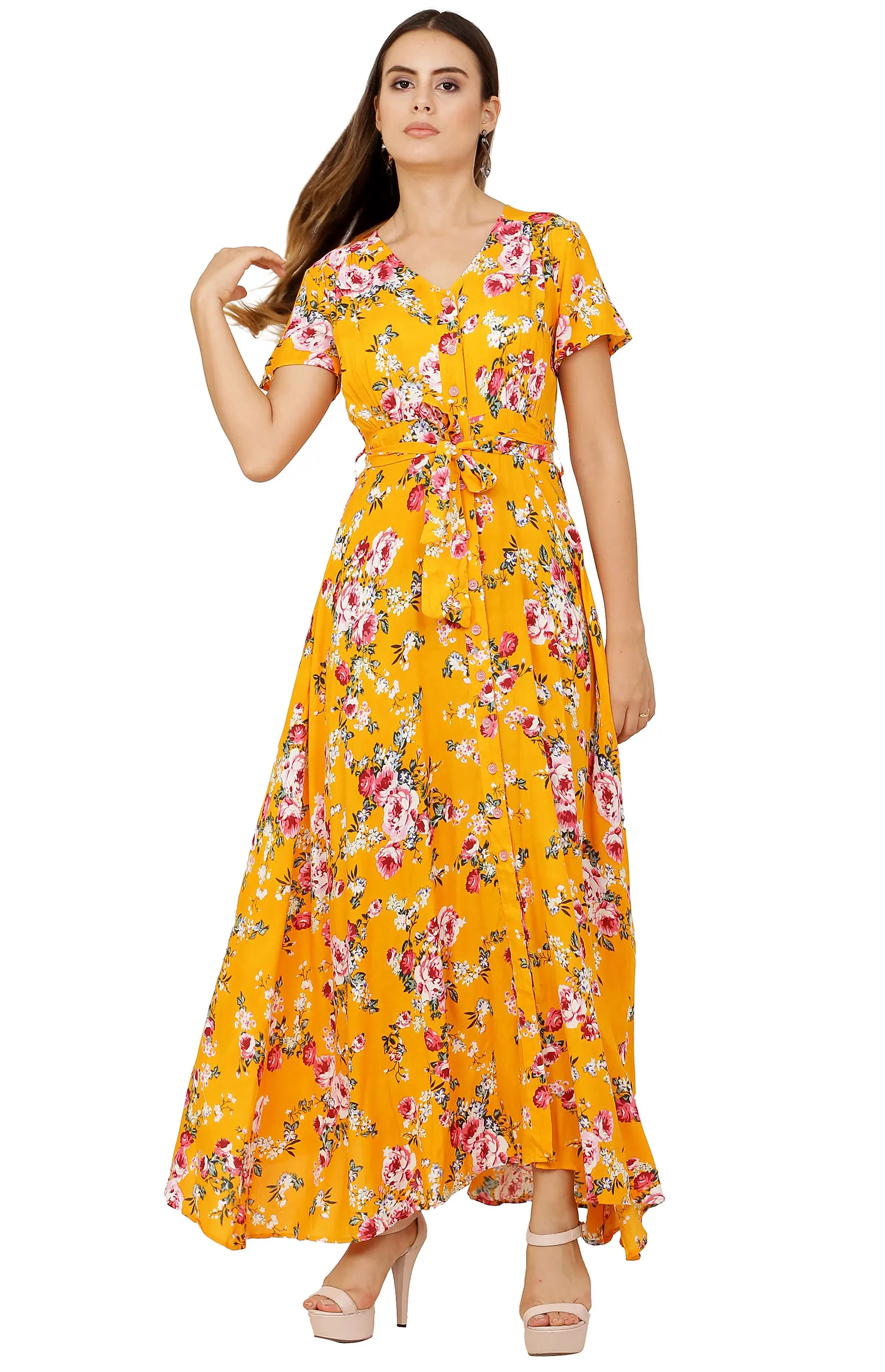 ladies printed gown
