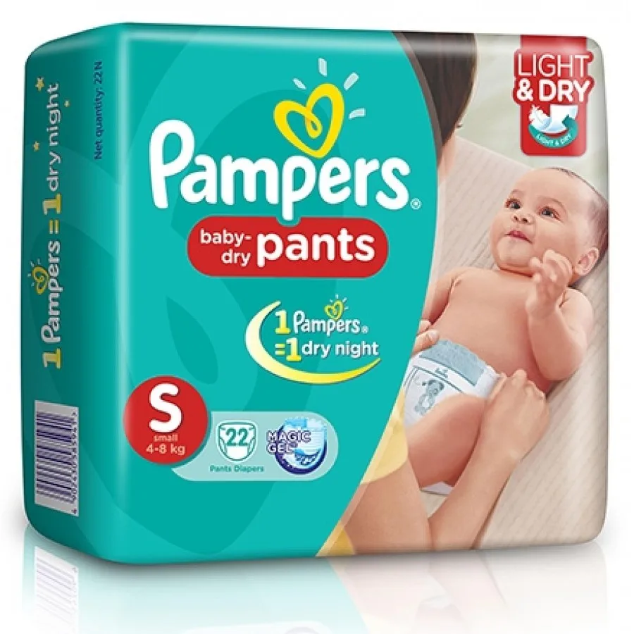 Pampers - Baby Dry Pants Diapers Small 