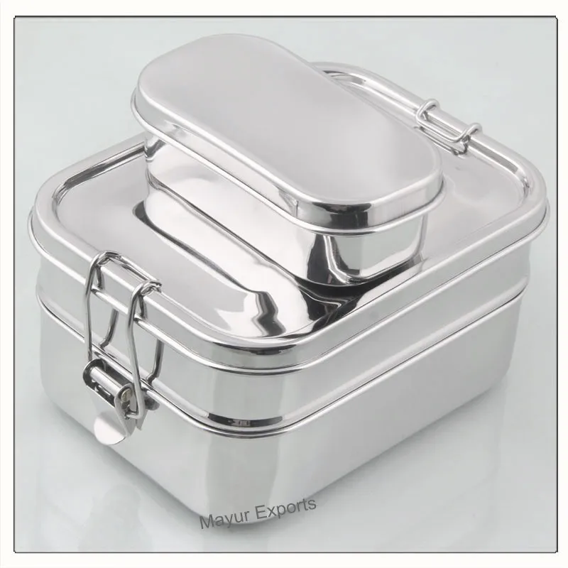 Stainless Steel Small Square Container With Silicone Lid - Buy ...