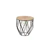 Industrial Mango Saw Mark Top Coffee Table With Iron Powder Coated Base