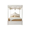 wood four poster bed modern Indian indigo king and queen size canopy bed frame living room furniture