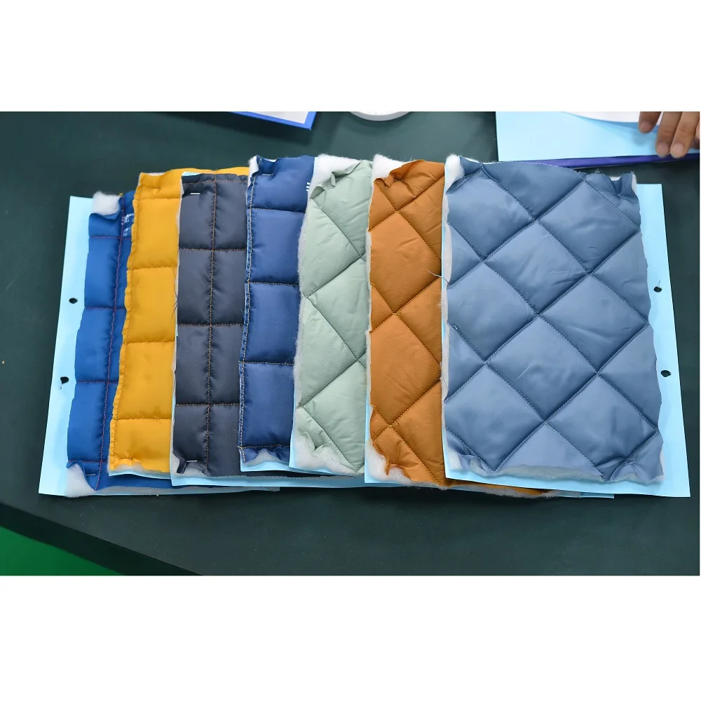 
Cheap price OEM Polyester material batting Batting Quilted Fabric for Apparel Manufacturing 