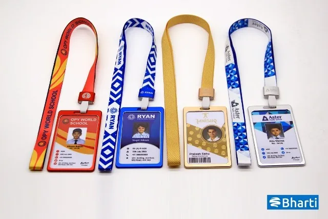 4 holder with muticoloured lanyard