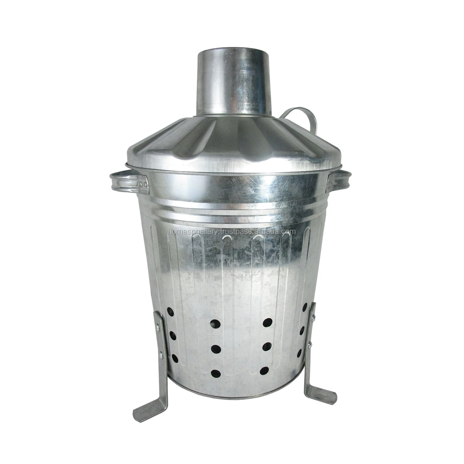 Galvanized Metal Garden Burning Fire Incinerator Bin For Garbage Buy