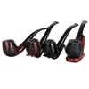 Hand-polished bent ebony pipe fittings