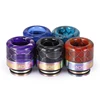hot sale 810 510 Thread Epoxy Resin Snake Skin Rainbow Wide Bore Drip Tip Mouthpiece Vape