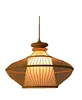 Bamboo Chandelier Parchment Lampshade Pendant Light Restaurant Study Lighting