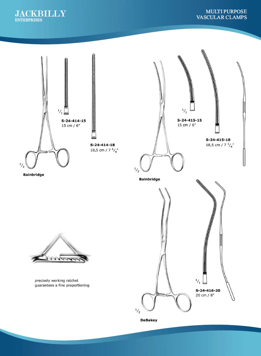 Cooley Derra Anastomosis Clamp Curved Shank And Jaws 17.5 Cm Stainless ...