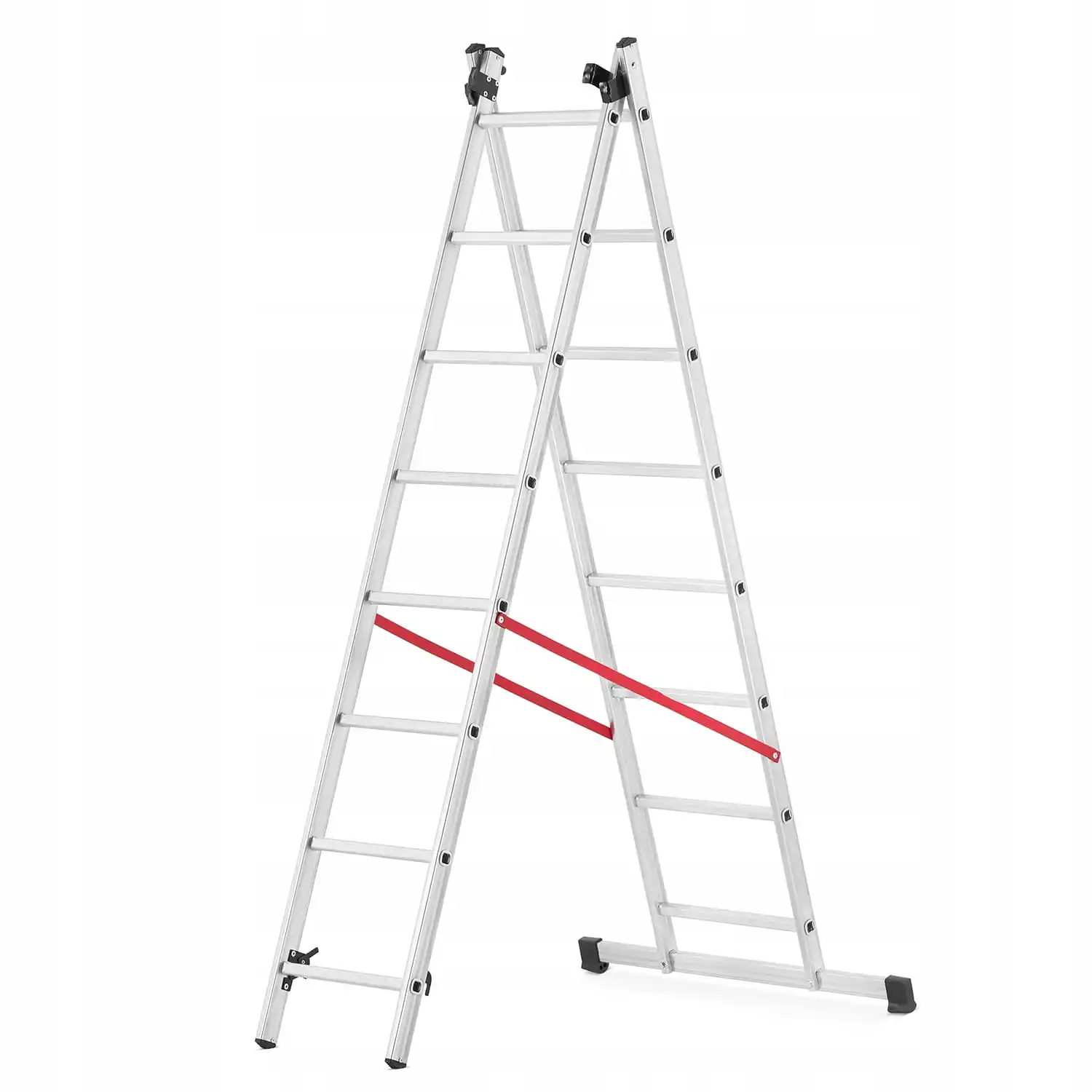 Ladder 3 Section Aluminum 3x7 Higher Aluminium Industrial Telescopic