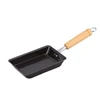 Easy to clean non-stick rectangle frying pan with solid cast iron made in Japan