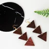2019 New Design Long Dangle Pinewood Earrings Triangle Long Style Jewelry Gift for Her
