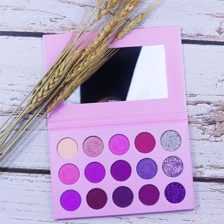 4 Colors Palettes OEM ODM 15 Colors Mattes Custom No Logo Low Moq Private Label High Pigment Eyeshadow Palette Glitter