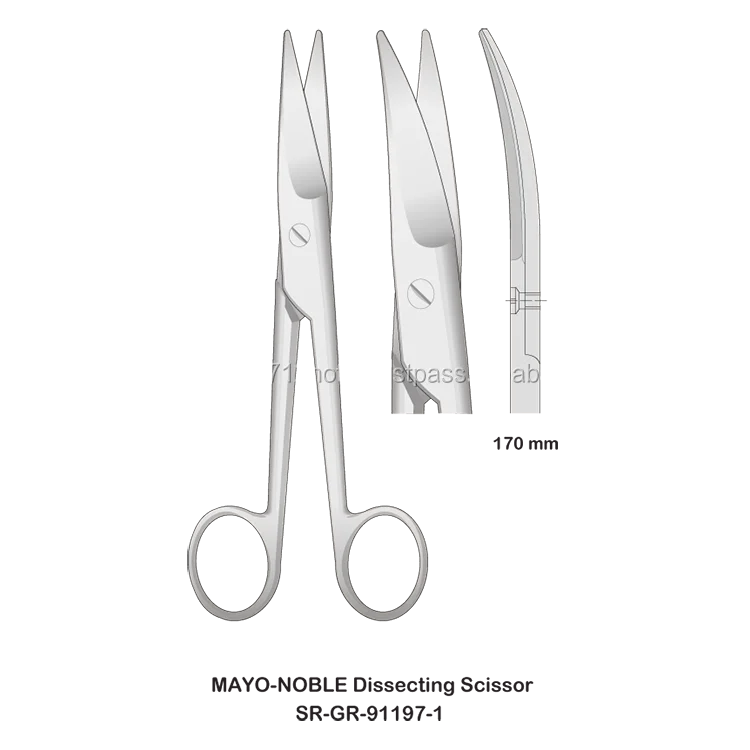 Stainless Steel Mayo Noble Dissecting Scissor Surgical Instruments And