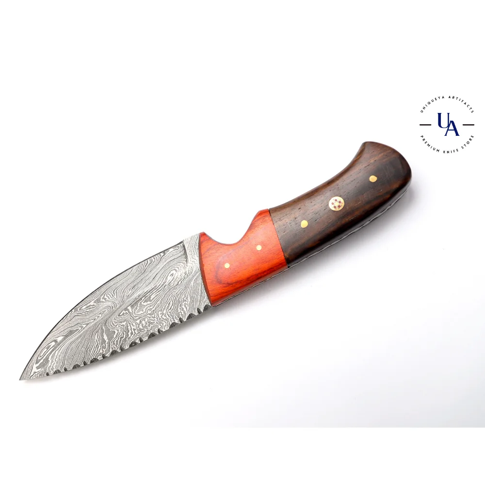 Mini Damascus Steel Outdoor Knife With Pakka Wood Handle Best Mini