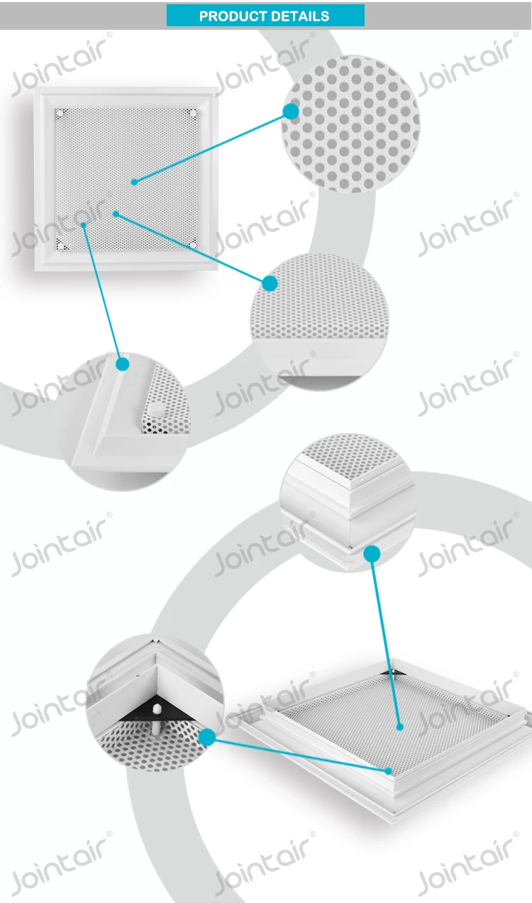 Hvac System Decorative Air Vent Covers Perforated Plate Diffusers In