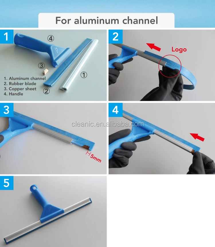 Window Squeegee Refill Replacement Rubber For Stainless Steel Silicone